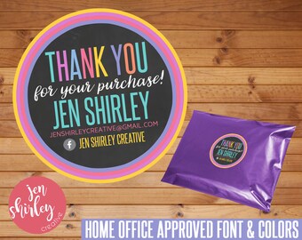 SALE! CUSTOM Thank You Sticker, Printable Stickers, 2" Circle, Printable, Print Your Own, Small Business, Direct Sales, Packaging, LLR
