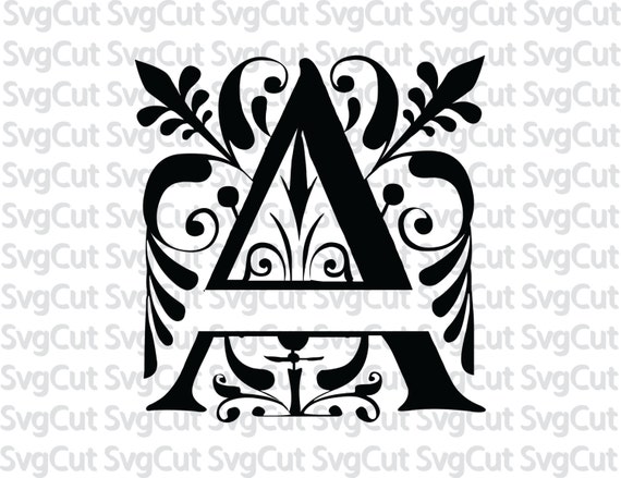 Regal Split Font monogram SVGRegal alphabet split letters