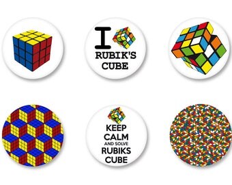 Batch Badge Button Pinback pine o25mm - o38mm / o38mm Rubik's Cube puzzle Rubik's Cube Magnet