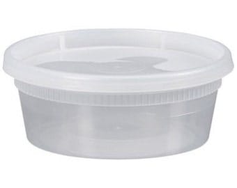 8 OZ Deli Containers w/ Lids (slime containers)