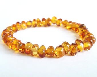 Baltic amber teething bracelet natural cognac amber bracelet for babies amber bracelet or anklet amber jewelry children bracelet amber gift