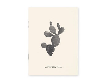 Notebooks A6 cactus Letter press