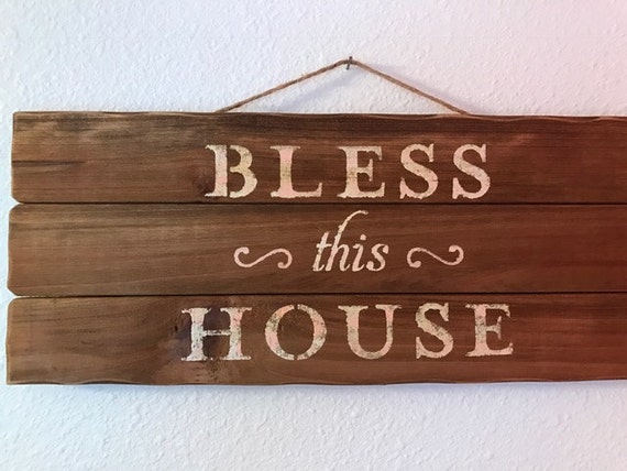 Bless This House Wooden Wall Plaque For Any Room   Il 570xN.1180874285 N1t7 