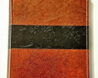 Leather floral scrapbook album