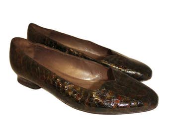 1940's Patent Croc Print