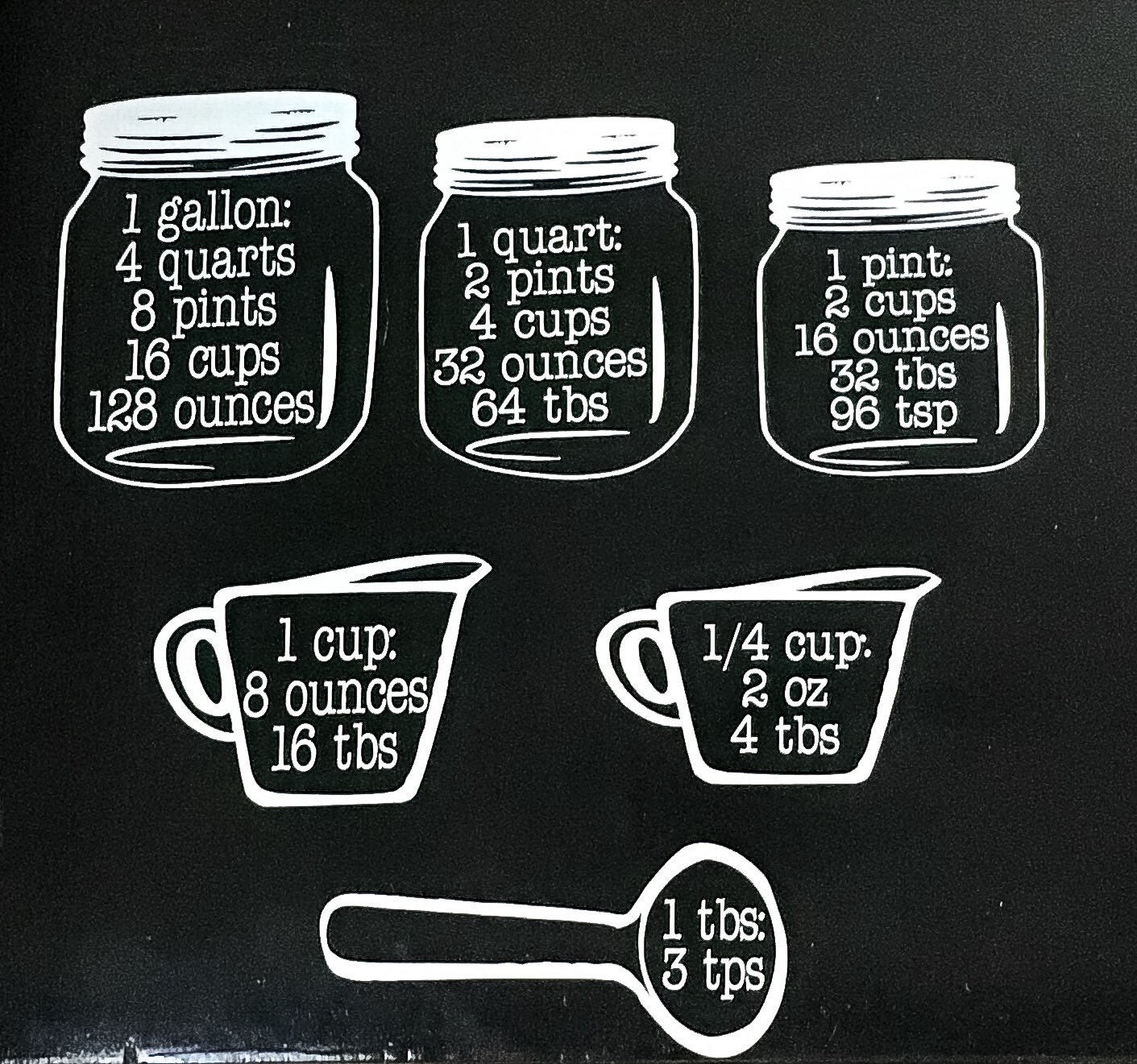 Download Measuring Cups Vinyl Decals FREE SHIPPING