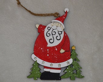 Hand Painted Christmas Ornament: Santa