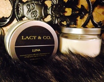 LUNA by LACY & CO. Luxury Soy Candle. 8 oz.