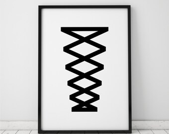 Corset Print Instant Download Printable Art Prints Wall Art Minimalist Poster Wall Decor Black and White Digital Art