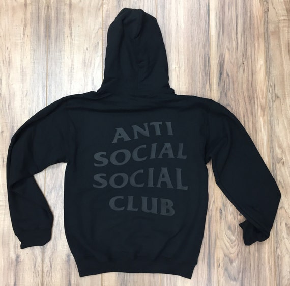 Anti Social Social Club Hoodie black font