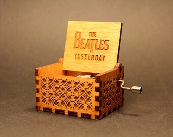 Engraved wooden music box The Beatles - Yesterday