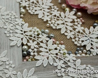 Guipure lace trim/Lace Fabric/Wedding Lace/Vintage Lace/Antique Lace/Coture Trim/Bridal Lace/Wide Lace/Venise Lace/Lace by the yard, GL-45