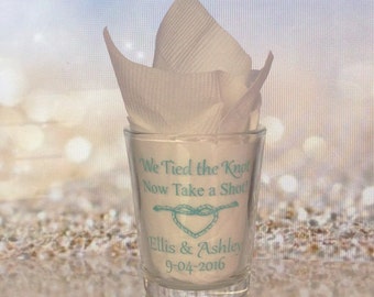 Personalized Wedding Shot Glasses - 96 Pieces - Custom Wedding Favors - New Wedding Favor Ideas