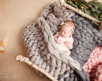 Baby blankets, kid blankets, knitted baby blanket, wool baby blanket, baby wool blanket, merino wool baby blanket, chunky knit baby blanket
