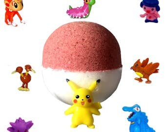 XL POKEMON POKEBALL Bubble Gum Bath Bomb Surprise!
