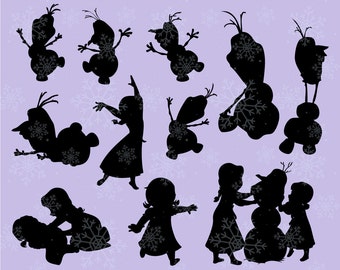 Disney Silhouette Frozen Olaf SVG cutting ESP vector instant download