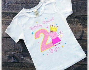 Peppa Pig Bodysuit size 6-24 Month; Tee Size 2T and Up; FREE Personalization; Any Age