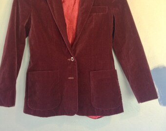 Burgundy blazer | Etsy