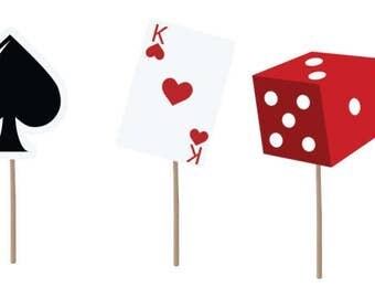 casino theme party casino cupcake toppers casino food picks casino party casino - Casino Decorations casino theme party casino cupcake toppers casino food picks casino party casino - Casino Decorations