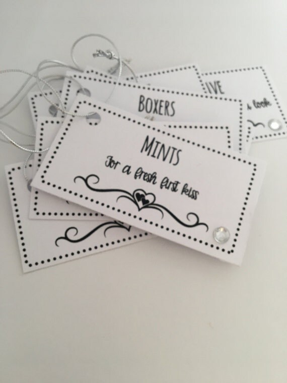Grooms Wedding Day Gift Tags (Survival Kit)