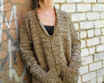 Knitted warm jacket