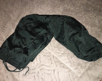 green windbreaker pants