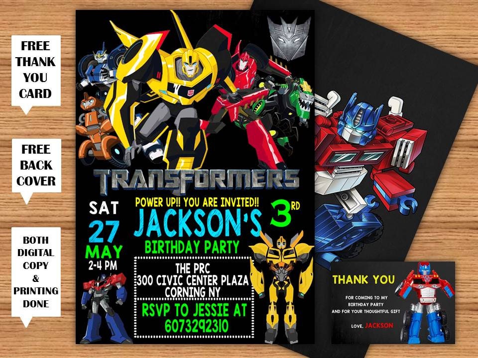 Transformers Invitation Transformers Kids Birthday Printable