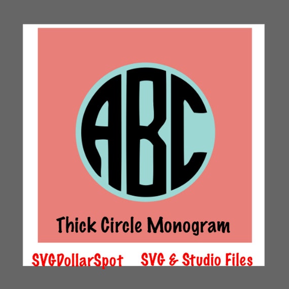 Download Circle Monogram SVG - Thick Circle Monogram SVG - Circle Font - SVG File - Studio File from ...