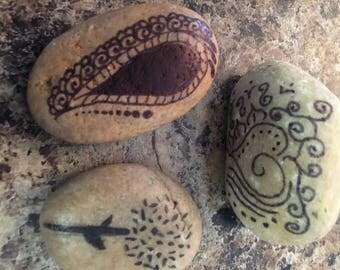 Painted rocks painted stones fairy gardens terrariums