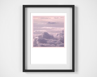 Pink Clouds Print, Digital Download, Wall Art, Photography Print