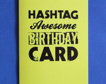Hashtag card | Etsy