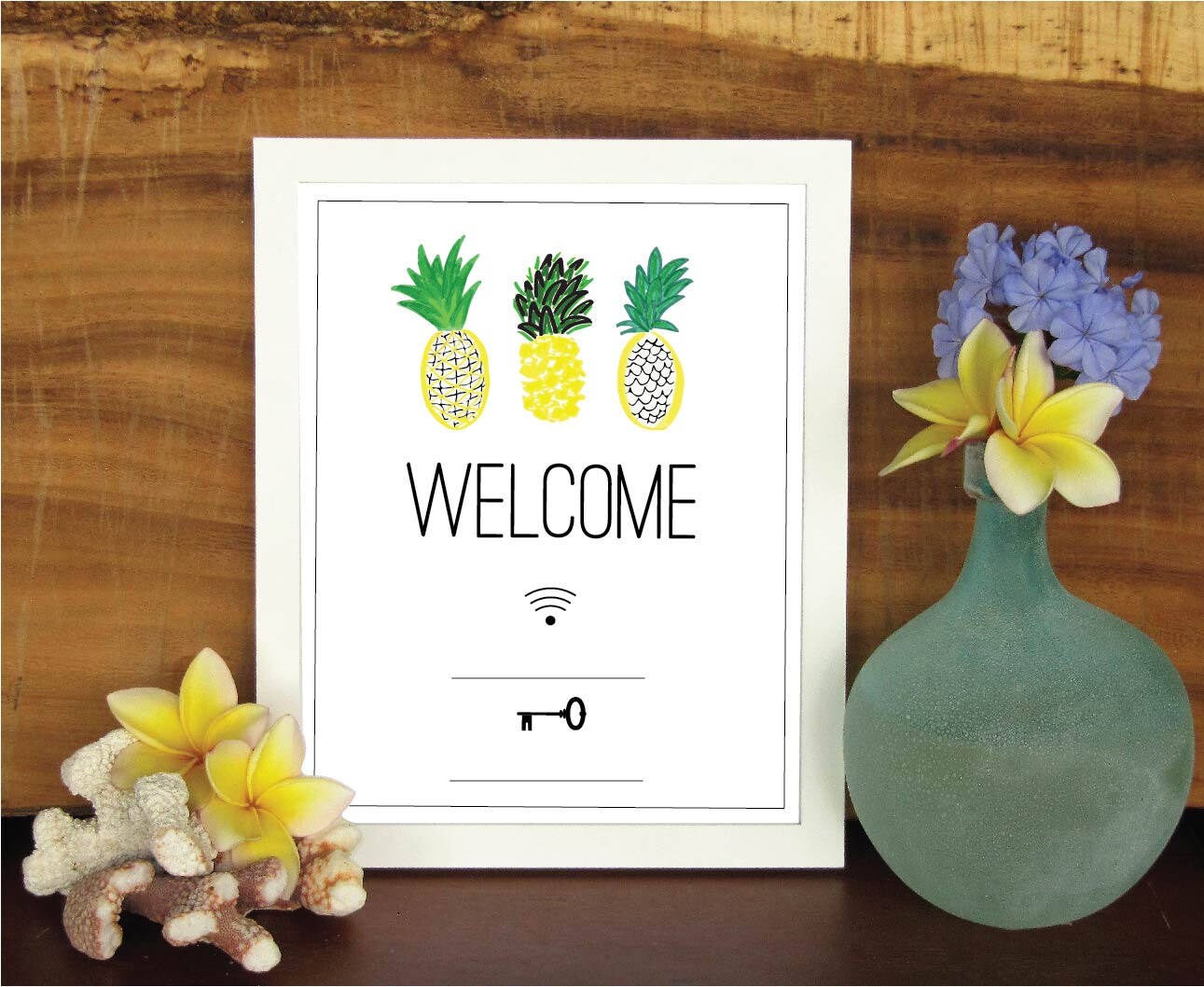 Wifi Printable Wifi Sign Guest Room Decor Welcome Sign
