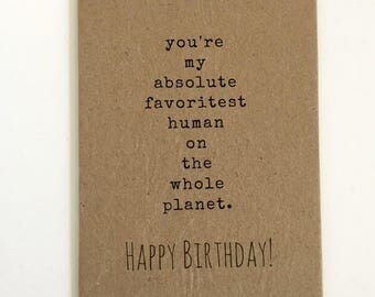 Birthday Cards - birthday card for boyfriend - birthday card best friend - greeting cards handmade - birthday card for mom - recycled paper