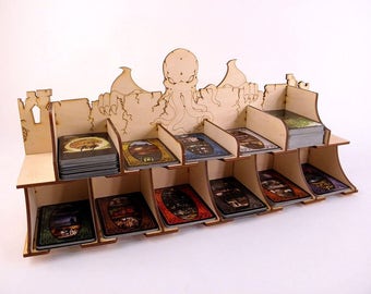 Card Holder for Arkham Horror game, Cthulhu realm, card size: 2-1/4” x 3-1/2" - 57 x 89mm