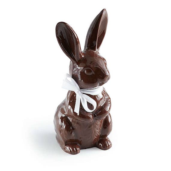Items similar to Dark Chocolate Bunny Hollow Chocolate Figurine on Etsy