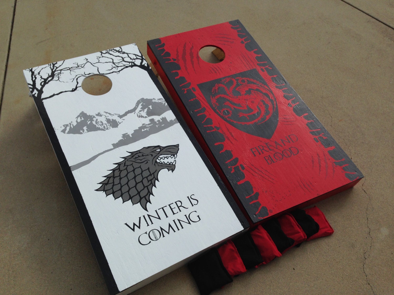 Game of Thrones Custom painted Cornhole Boards w/ bags