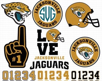 Jacksonville Jaguars- Cuttable Design Files(Svg, Eps,Dxf, Jpg) For Silhouette Studio, Cricut Design Space, Cutting Machines,Instant Download
