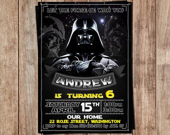 Star Wars Invitation - Star Wars Birthday - Darth Vader Invitation - Star Wars Invite - Star Wars Printables - Darth Vader Invite