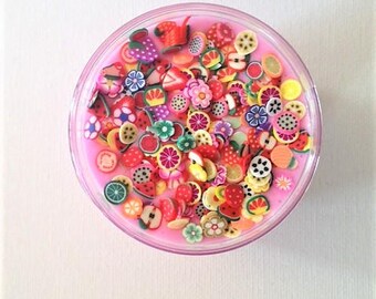 Fruit slime, Fruity slime, Tutti Fruity slime, pink slime, fruit, slime