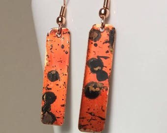 Patina copper earrings
