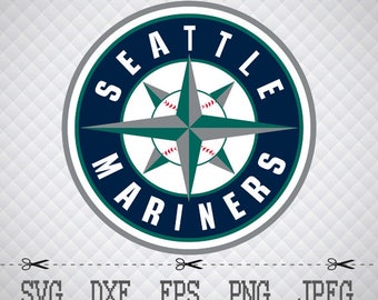 Seattle Mariners Logo SVG DXF EPS Png Digital Cut Vector Files for Silhouette Studio Cricut Design Space Cameo & Cricut Explore Vinyl Decal
