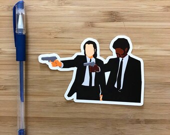 Jules Winfield and Vincent Vega Pulp Fiction Vinyl Sticker, Quentin Tarantino, Pulp Fiction Gift, Pulp Fiction Decal, Waterproof Sticker