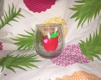 After School Snack Wine Glass