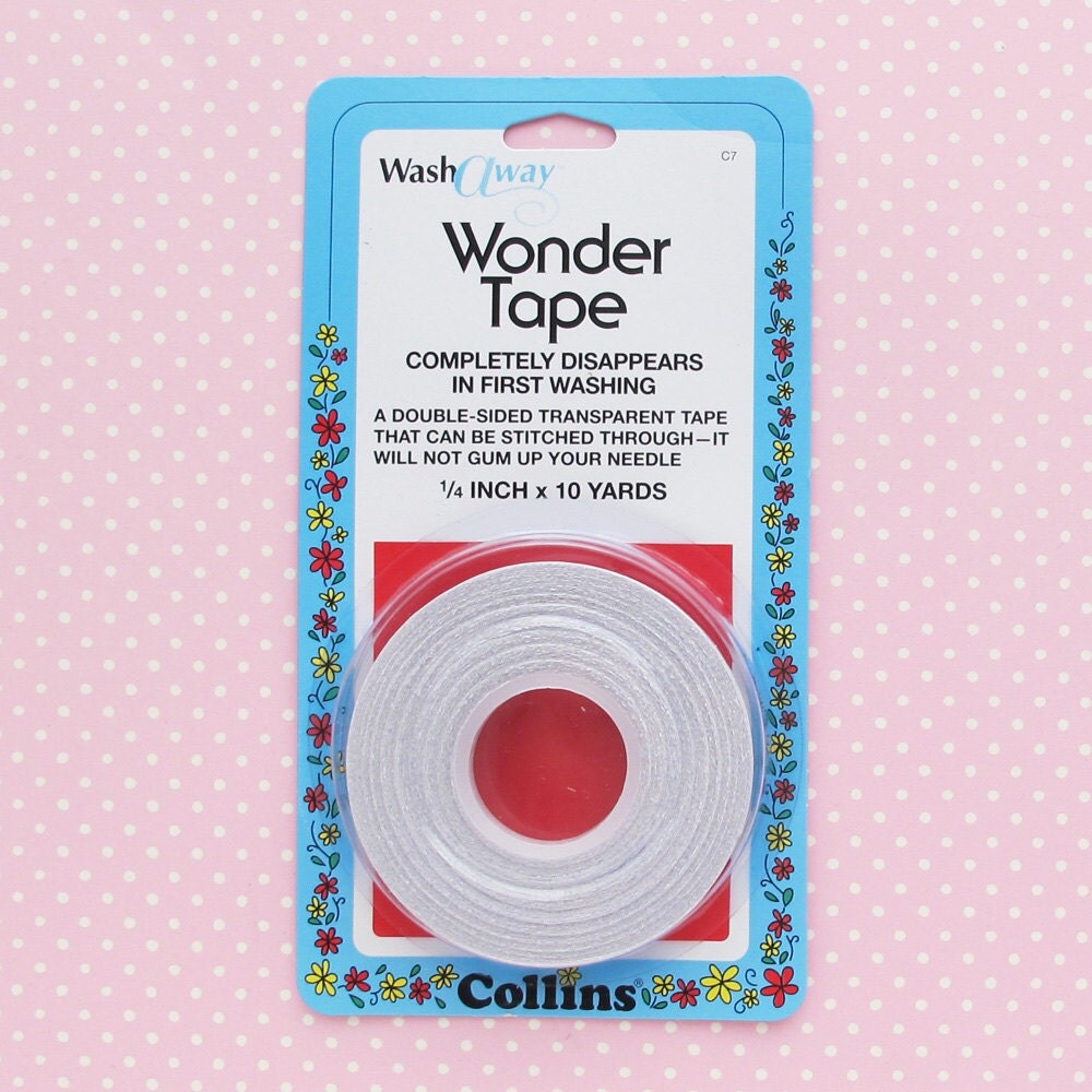 Wonder Tape 1/4 Inch Wide Water soluble double sided sewing