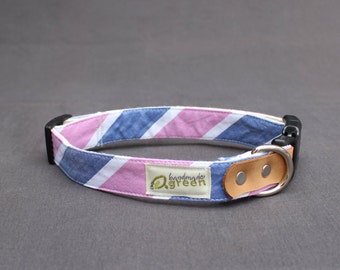 The Bailey. Handmade Green Hemp Dog Collar. Adjustable. Small Medium Large.