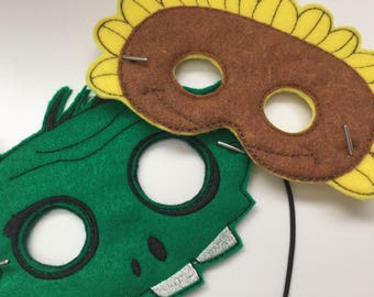 Plants vs Zombies | Photo Prop | Felt Mask | Kids Mask | PVZ Mask | Party Mask