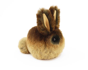 Stuffed Bunny Stuffed Animal Cute Plush Toy Bunny Kawaii Plushie Cinnamon Brown Bunny Rabbit Fuzzy Toy Small Size 4x5 Inches