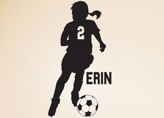 Girls Soccer Wall Decal Soccer Girl Soccer Wall Decor