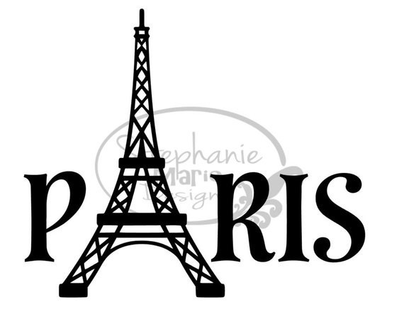 Paris Eiffel Tower-SVG Cut File-Use with Silhouette Studio