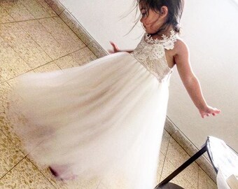 New 2017 ROYALTY ivory Flower Girl Dress, First communion dress, holy Communion Dress